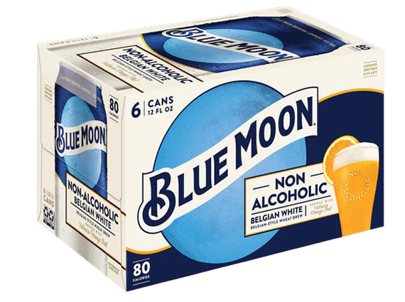 Blue Moon Belgian White Non Alcoholic 6 Cans – Parkside Liquor