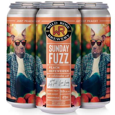 Wild Rose Sunday Fuzz Peach Hef 4 Cans