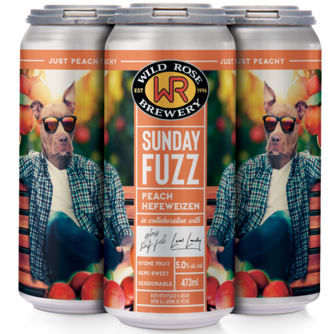 Wild Rose Sunday Fuzz Peach Hef 4 Cans