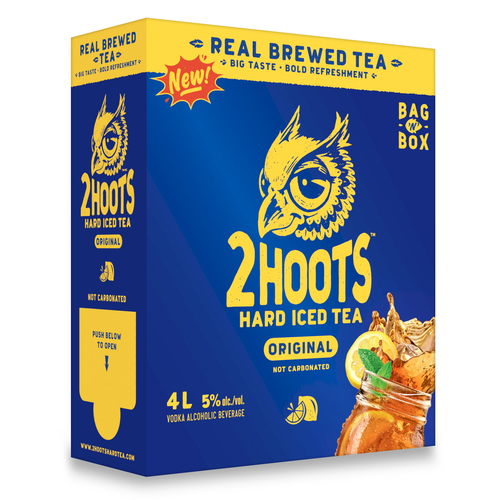 2 Hoots Lemon Iced Tea BIB  4L