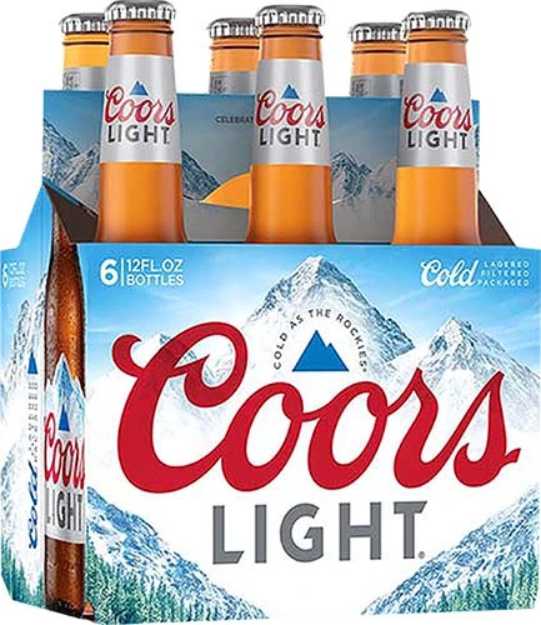 Coors Light 6 Bottles