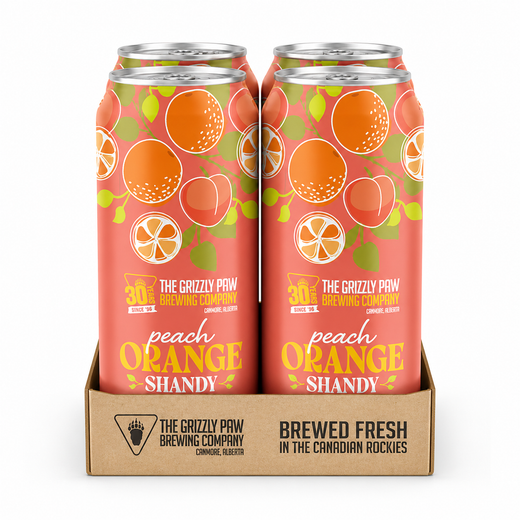 Grizzly Paw Peach Shandy 4 Cans