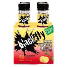 Black Fly Rum Banana Strawberry Daiquir 4 Bottles
