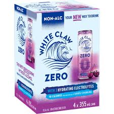 White Claw Zero Black Cherry Cranberry 4 Cans