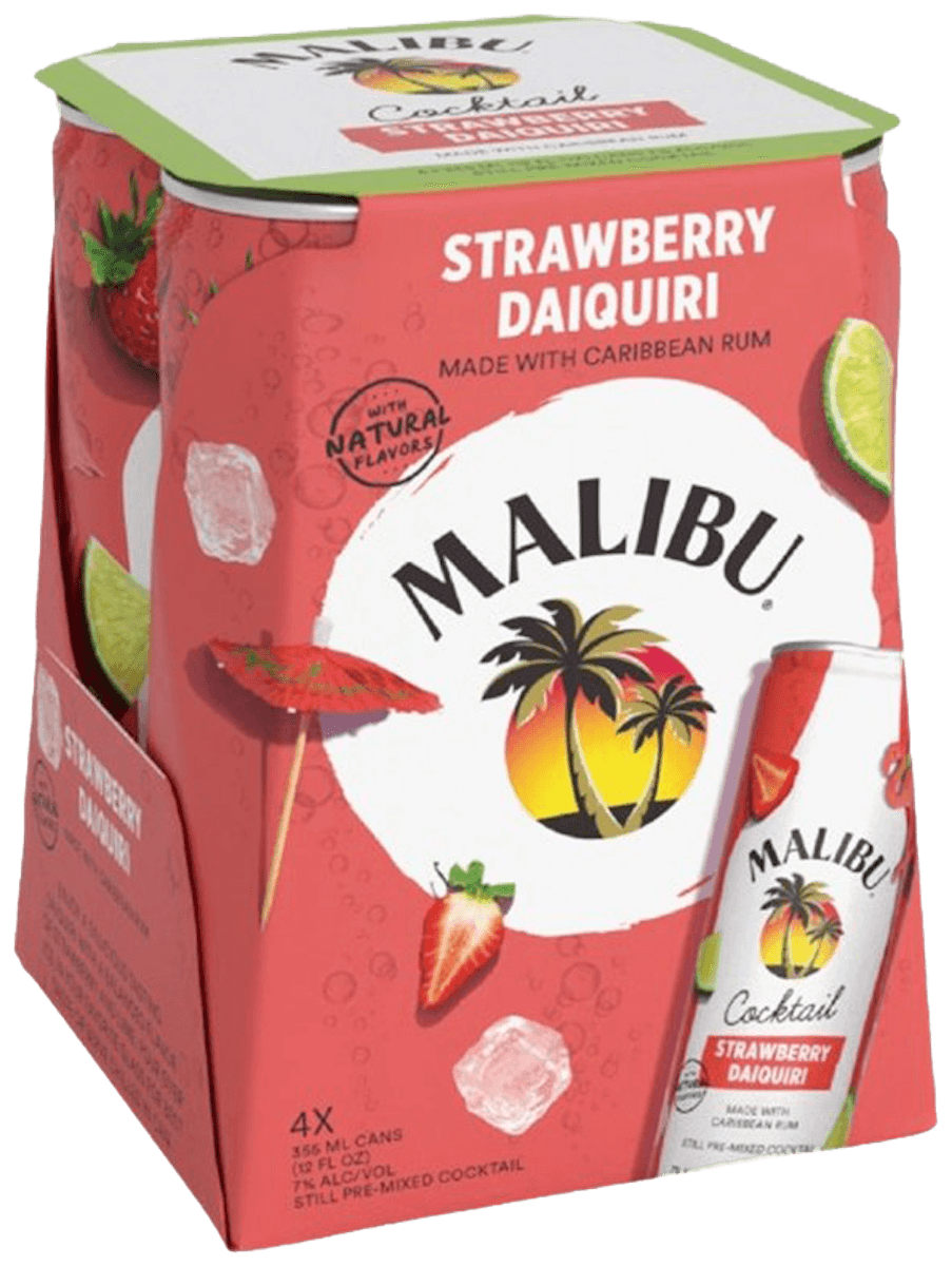Malibu Strawberry Daiquiri Cocktail 4 Cans