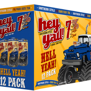 Hey Y'All Hell Yeah 7% Hard Iced Tea 12 Cans