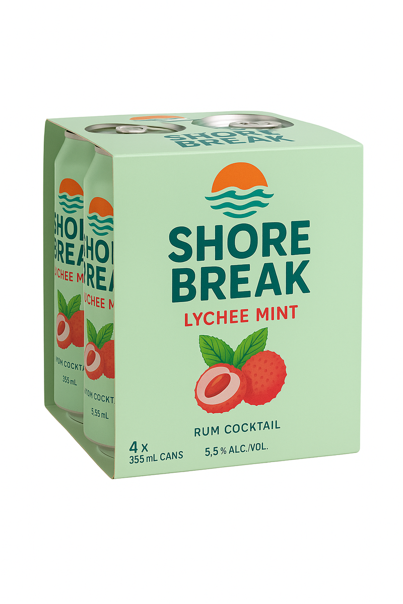 Shore Break Lychee Mint 4 Cans