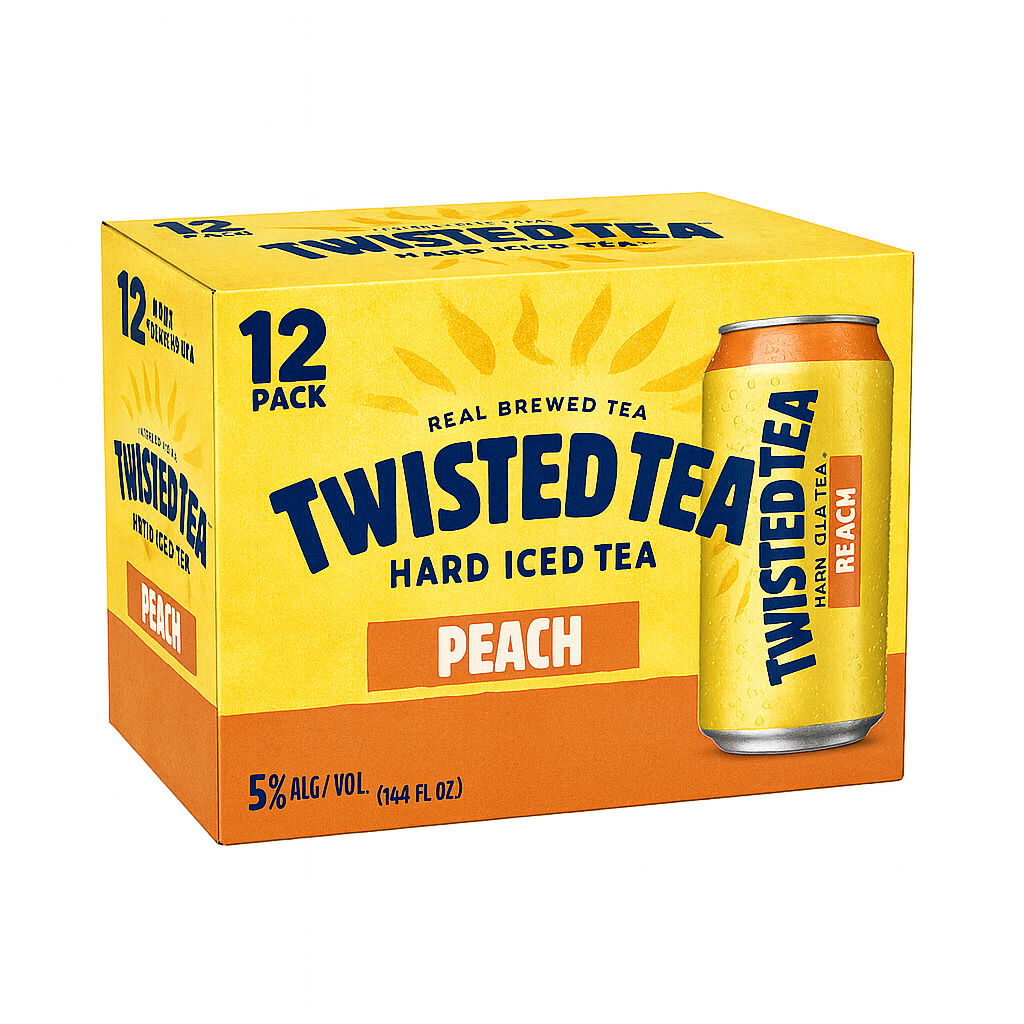 Twisted Tea Peach Iced Tea 12 Cans